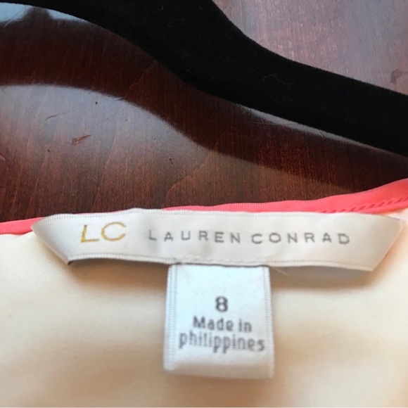 LC Lauren Conrad pink floral sleeveless dress 6 8 - Picture 6 of 9